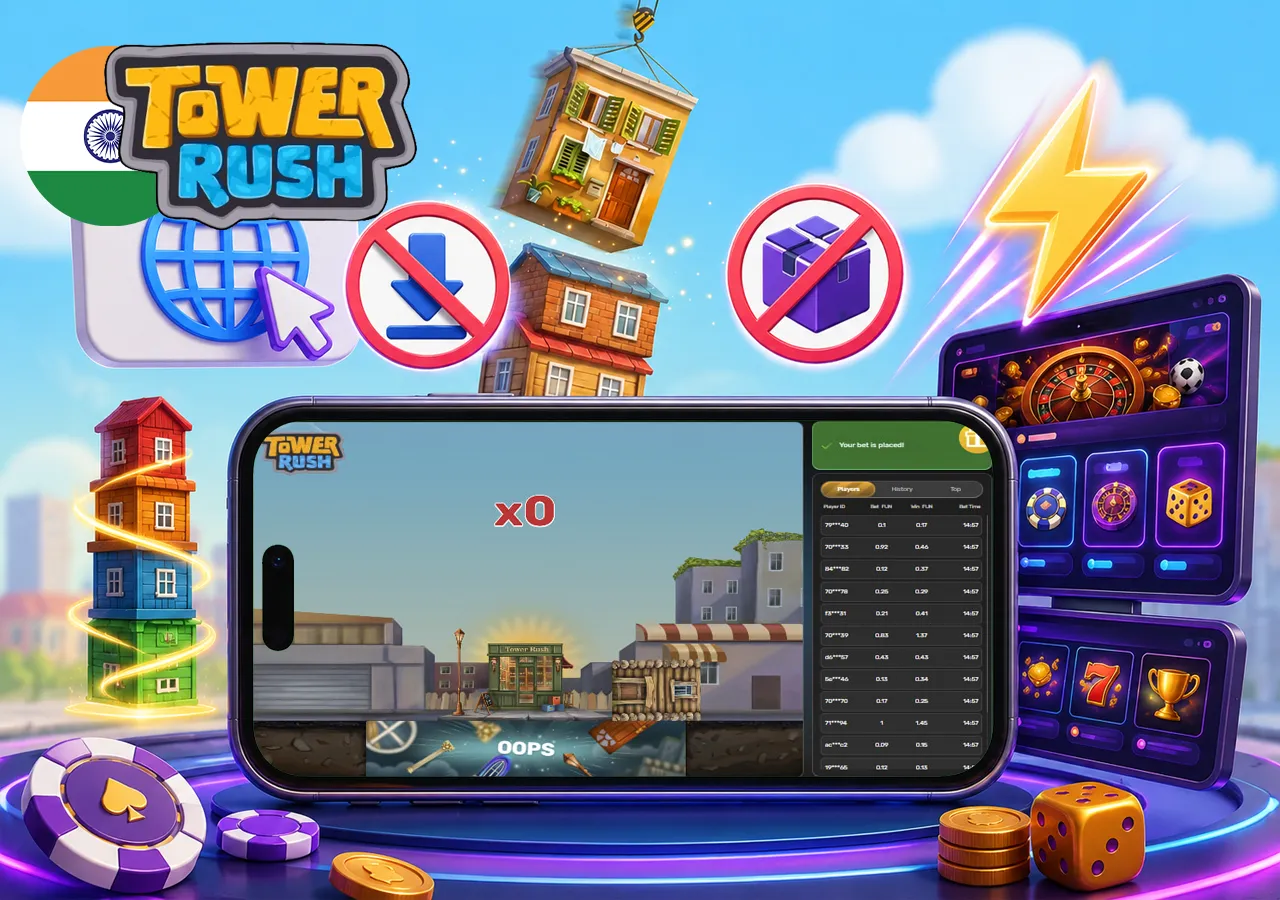 No-download Tower Rush play on mobile